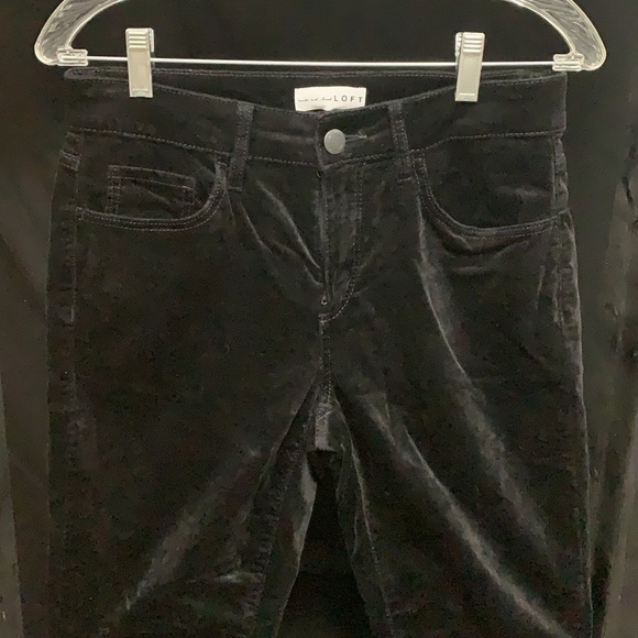 Loft | Black velour pants - Picture 2 of 6